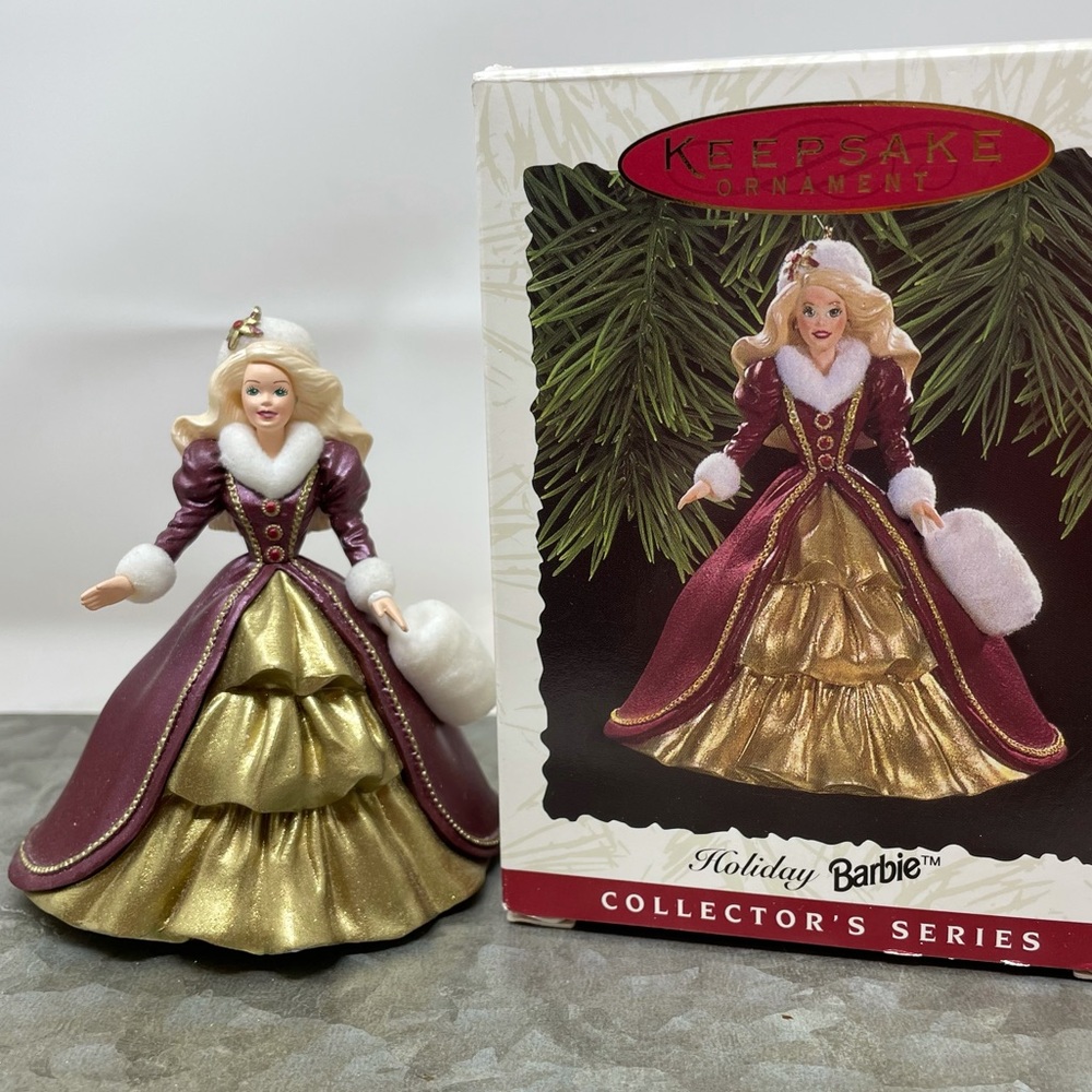 Vintage Hallmark 1996 Holiday Barbie Ornament
